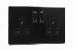 area-two-gang-wall-socket-polished-black-nickel-side-view